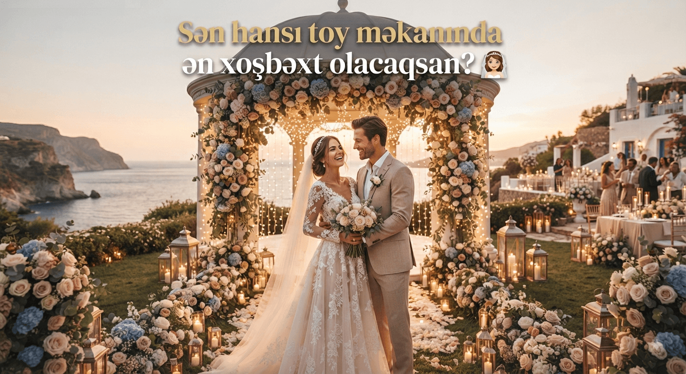 Sən hansı toy məkanında ən xoşbəxt olacaqsan? 👰