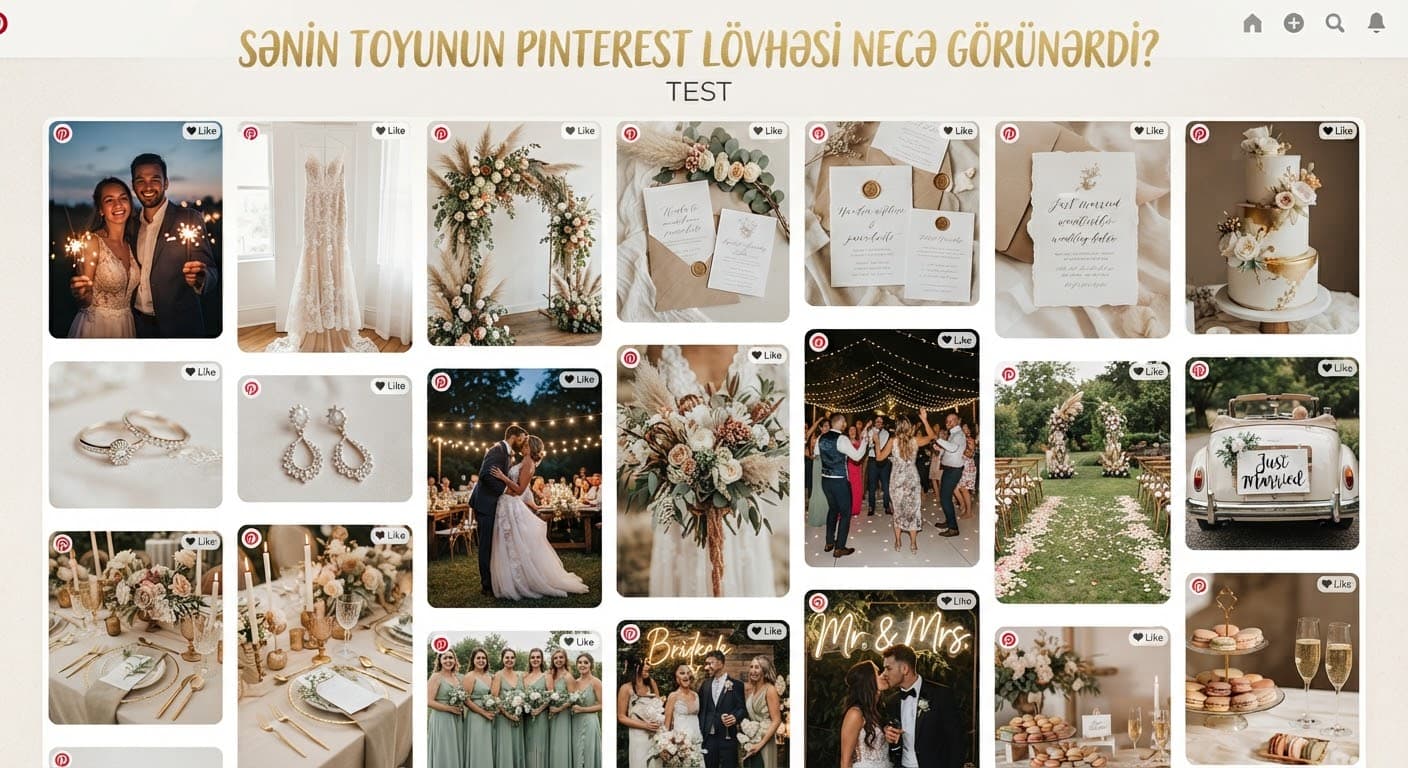 Sənin toyunun Pinterest lövhəsi necə görünərdi? 📸