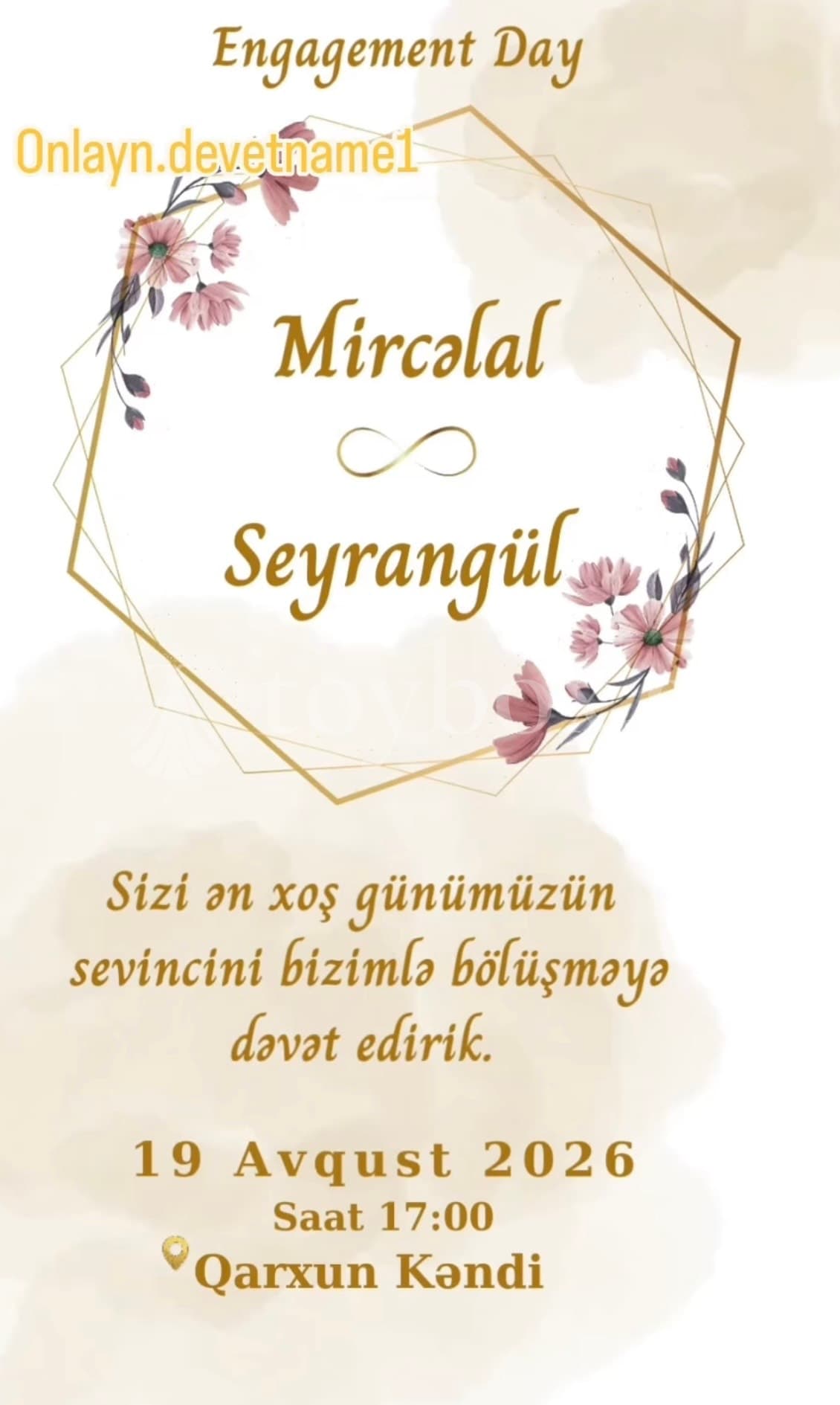 Onlayn Dəvətnamə 1
