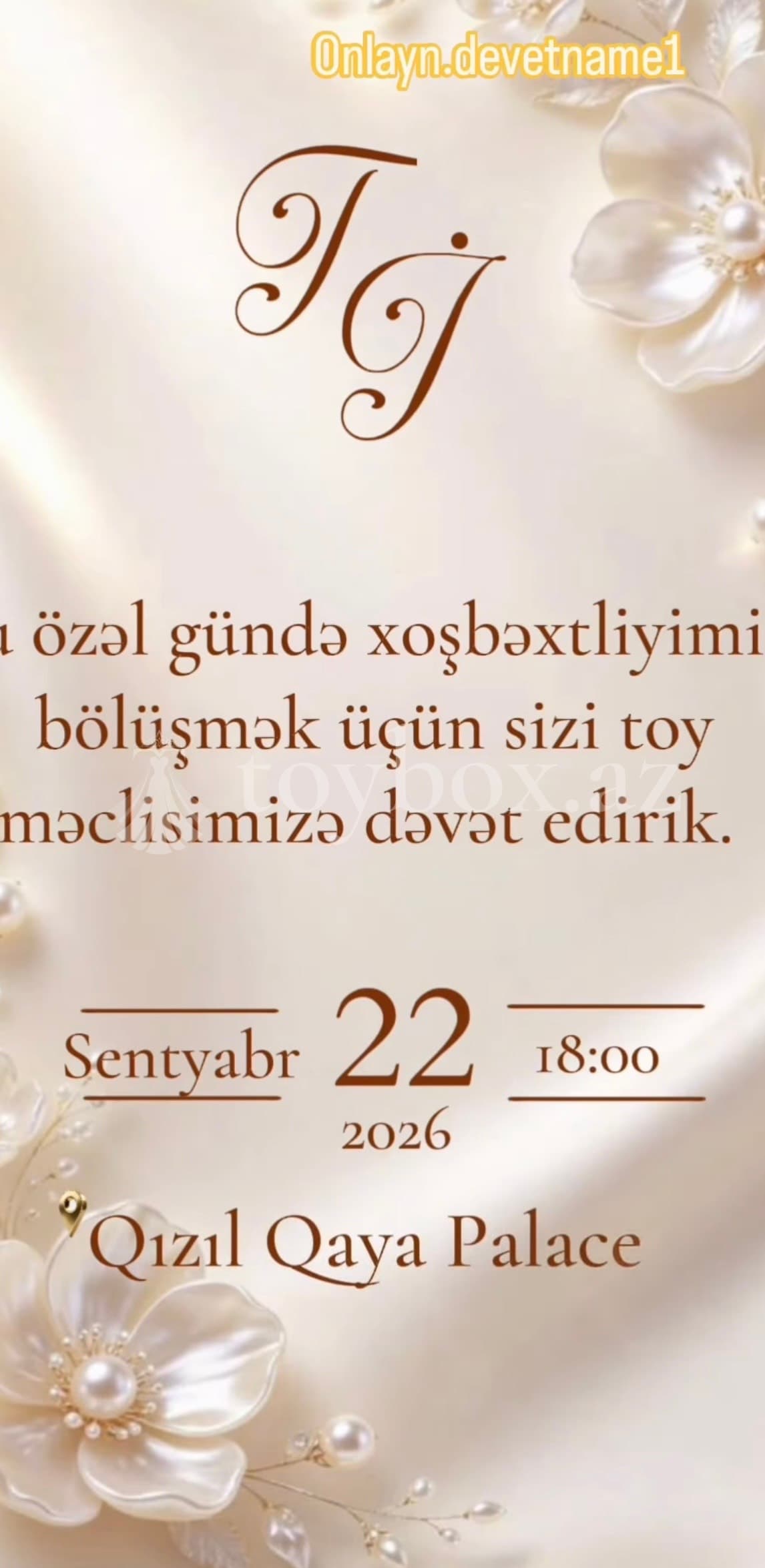 Onlayn Dəvətnamə 1